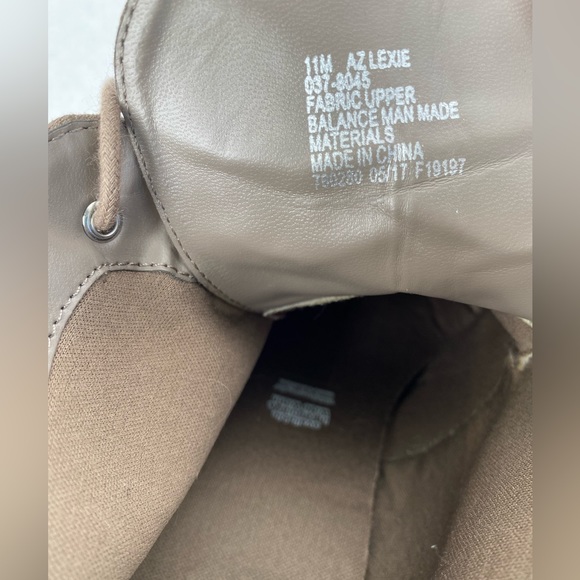 Tan Faux Suede Wedge Lace-Up Women's Booties Azlexie Size 11M - Picture 11 of 15